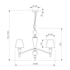 Подвесная люстра Eurosvet Teja 101014/6 латунь Smart a072038 1