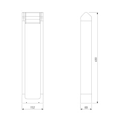 Уличный светодиодный светильник Elektrostandard Dors F LED (35163/F) 3000K черный a072078 4