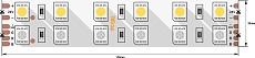 Светодиодная лента SWG 28,8W/m 120LED/m 5050SMD RGB/ теплый белый 5M 901044 1