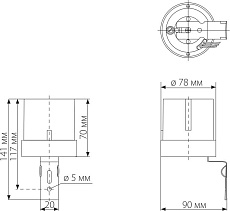 Датчик освещенности SNS-L-07 5500W IP44 Белый a030063 5
