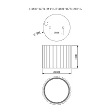 Настенно-потолочный светильник Moderli Cora V11885-1C 1