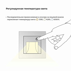 Встраиваемая LED подсветка Werkel с датчиком движения черный матовый W1154608 4690389192227 1
