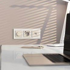 Розетка Werkel Ethernet RJ-45 перламутровый рифленый W1181013 4690389172717 3