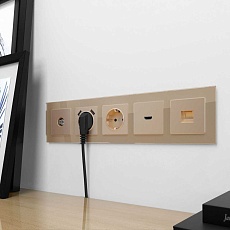 Накладка для розетки USB Werkel шампань W1179511 4690389157462 3