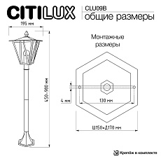 Садово-парковый светильник Citilux Forts CLU09B 1