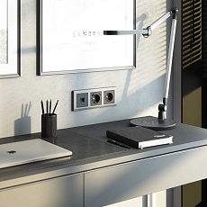 Розетка с заземлением Werkel графит W1171064 4690389194405 3