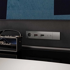 Розетка телевизионнная встраиваемая Voltum S70 оконечная TV+SAT, (титан) VLS060406 1