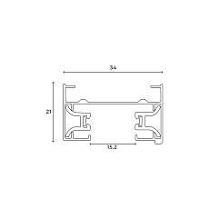 Шинопровод накладной Hesby Lighting Skylite Однофазный 220В-2м, чёрный HSBL_0002 3