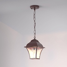 Уличный подвесной cветильник Elektrostandard Apus H шоколад GL 1009H a043114 1