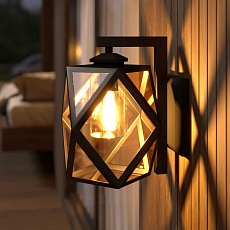 Уличный настенный светильник Elektrostandard Ambra 35133/D черный a056232 2