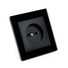 Розетка 2P Stekker Катрин со шторками черный GLS10-7009-05 39512 4