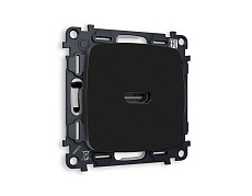 Комплект механизма розетки HDMI 2.0 AMBRELLA VOLT OMEGA Черный матовый 40V/500mA 2.0GHz 5-18Gbit/s QUANT (OP8140, VM222) MO814010