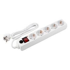 Сетевой фильтр General GPS-5-16-3x1-500-W, 5 мест, 16А, 3x1 мм2, 5 м, белый