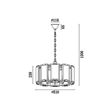 Подвесная люстра Vele Luce Sorrento VL3004P05 4