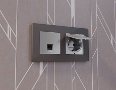 Лицевая панель розетки AMBRELLA VOLT AP5080 2