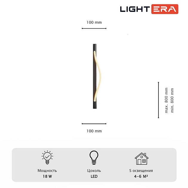 Настенный светильник Lightera Tura LE103W-80B Фото № 6