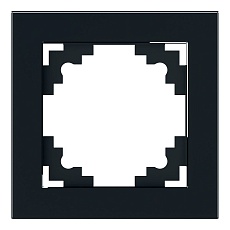 Рамка 1-постовая Stekker Катрин черный GFR00-7001-05 39518