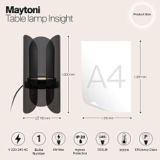 Настольная светодиодная лампа Maytoni Insight MOD416TL-L6BR3K 1