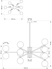 Подвесной светильник KUTEK FABRIANO FAB-ZW-6(Z/1)CB 2