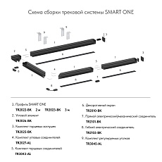 Экран для шинопровода Denkirs Smart Base TR2010-BK 2