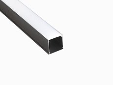 Профиль накладной LEDS POWER СПН3030 алюм. черный с призм.рассеивателем 2м 008509