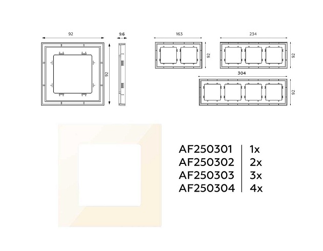 Рамка AMBRELLA VOLT AF250302 изображение 2 Рамка AMBRELLA VOLT AF250302 Фото № 2