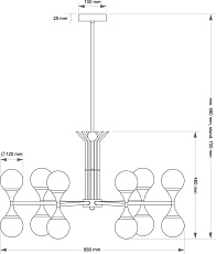 Подвесной светильник KUTEK BARI BAR-ZW-6(Z) 2