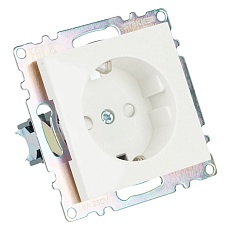 Розетка 2P+PE Stekker Катрин со шторками белый GLS16-7110-01 39304 5