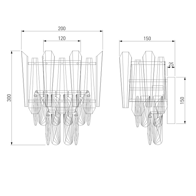 Настенный светильник Bogates Coda 328/2 Strotskis Фото № 2