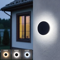 Уличный накладной светильник Uniel ULU-P35R-18W/3000K+4000K+6500K/D25 IP65 BLACK UL-00013634 4