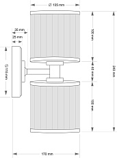 Настенный светильник KUTEK ERBA ERB-K-2(Z/1)BB 1