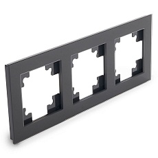 Рамка 3-постовая Stekker Катрин черный GFR00-7003-05 39520 5
