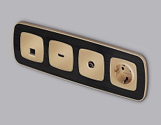 Лицевая панель розетки AMBRELLA VOLT OP6070 2