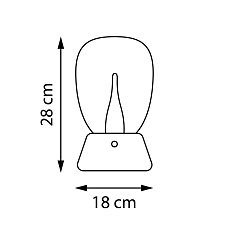 Настольная лампа диммируемая 10W 3000K матовый/черный Uovo III Lightstar 807917 1