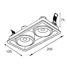 Встраиваемый светильник Italline DE-312 white 2