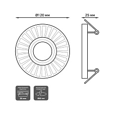 Встраиваемый светильник Gauss Backlight BL136  3
