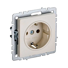 Розетка 2P+PE IEK Brite бежевая BR-R11-16-K10