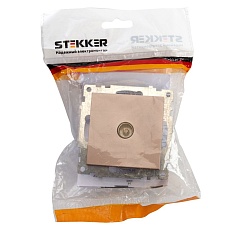 ТВ-розетка Stekker Катрин шампань GLS00-7108-02 39600 5