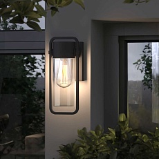 Уличный настенный светильник Elektrostandard Lab 35001/D черный a061043 2