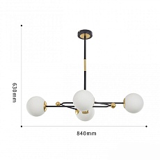Подвесная люстра Arte Milano Neapolis72708 272708/4 BK/GD 1