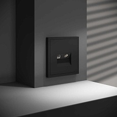 Розетка телевизионная встраиваемая S70 TV+RJ45 кат. 6, (черный матовый) Voltum VLS060708 5