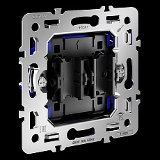 Механизм выключателя с самовозвратом двухклавишного 10А, S70 Voltum VLS0206M 2