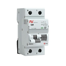 Дифференциальный автомат DVA-6 1P+N 20А (C) 30мА (A) 6кА EKF AVERES rcbo6-1pn-20C-30-a-av