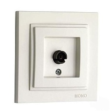 ТВ-розетка концевая Mono Electric Despina экран слоновая кость 102-010005-138