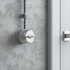 Выключатель двухклавишный на 4 положения Werkel Vintage серебро матовый/хром W5822054 4690389183195 2