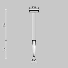 Ландшафтный светильник Maytoni Outdoor O503FL-L4B3K 3