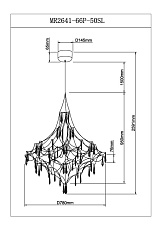 Подвесная люстра MyFar Allegria MR2641-66P-50SL 3