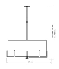Подвесная люстра KUTEK MOOD Nemi NEM-ZWD-5(Z) 1