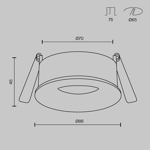 Встраиваемый светильник Maytoni Technical DL027-GU10-W Фото № 2