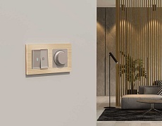 Комплект механизма светорегулятора универсального AMBRELLA VOLT ALFA Серо-бежевый матовый 25-600W/LED 5-300W QUANT (AP3655, VM136) MA365510 1